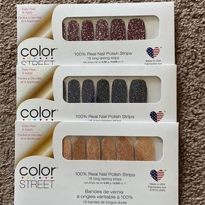 New ColorStreet set of 3 Nail Polish Strips